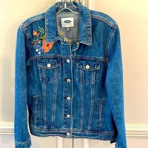 Old Navy embroidered Jean Jacket